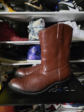 🔥 LaCrosse Waterproof Brown Leather Pull-On Mid-Calf Work Boots